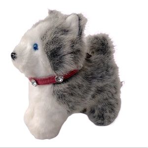 American Girl Coconut Dog Pet W/Pink Collar With Rhinestones